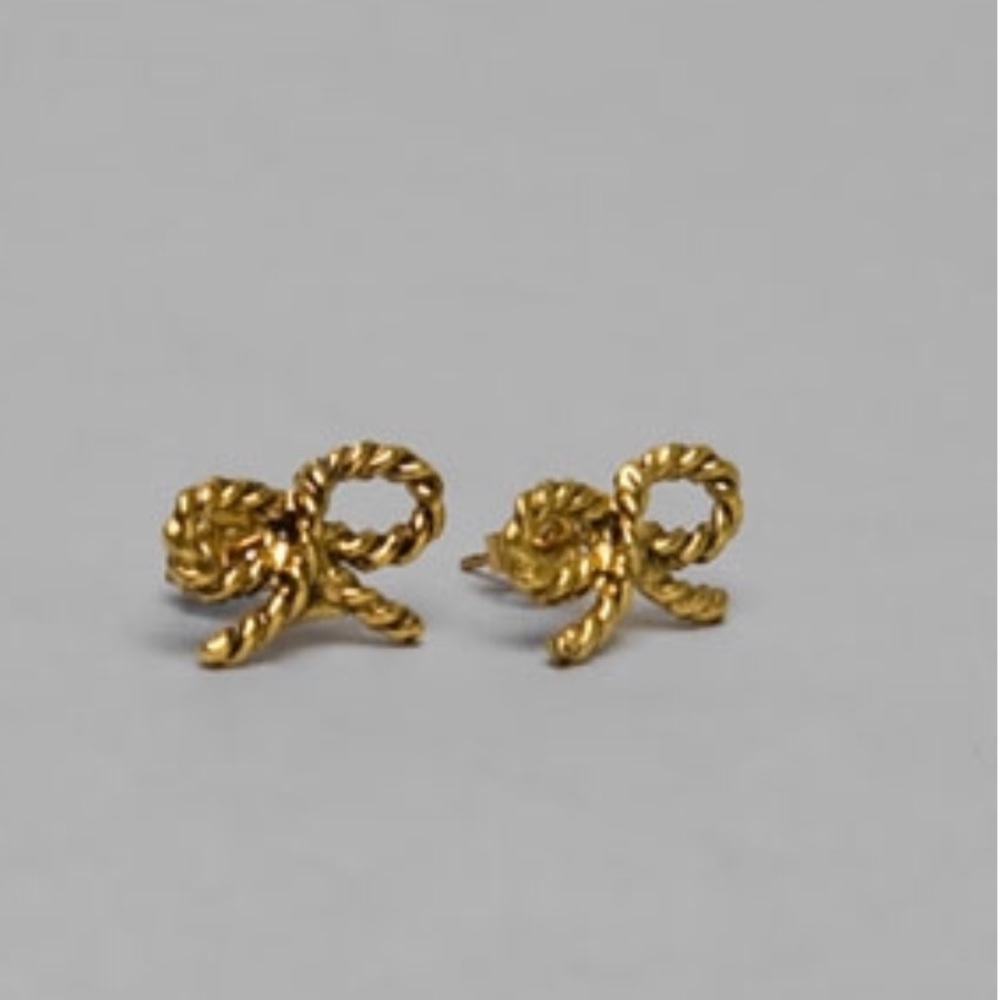 Gold Bow Earrings